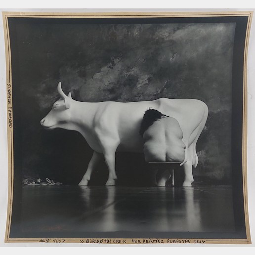 Jan Saudek - Milking the Cow
