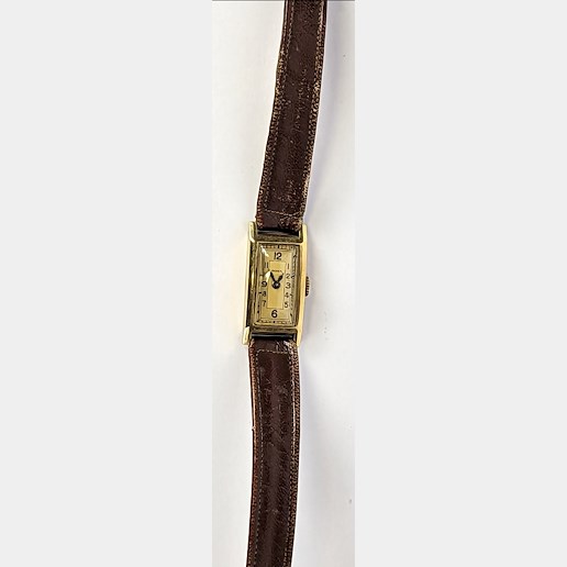 značeno Doxa - Dámské hodinky, zlato 585/1000, značeno platnou puncovní značkou "lyra", hrubá hmotnost 12,69 g