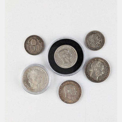 .. - Konvolut 6 stříbrných mincí převážně RU
