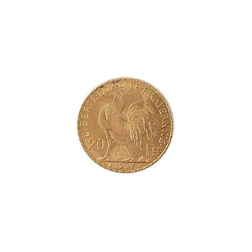 .. - Francie zlatý 20 frank ROOSTER 1909