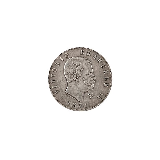 .. - Stříbro Itálie 5 Lir 1871 M Victor Emanuel II.