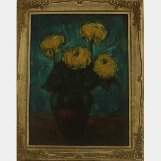 Josef Peca - Žluté květiny ve váze
