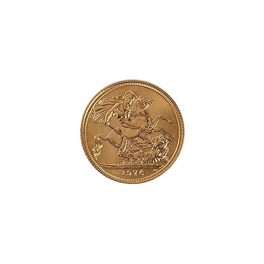 Zlatá mince - Velká Británie zlatý Sovereign Královna Alžběta II. 1976