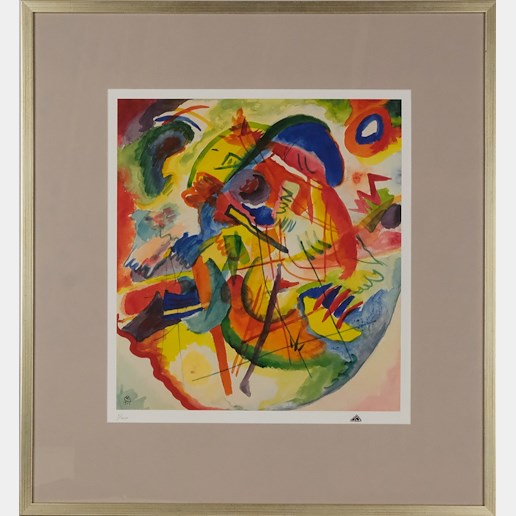 Vasilij Kandinsky - Imrpovisation mit rot - blauem Ring
