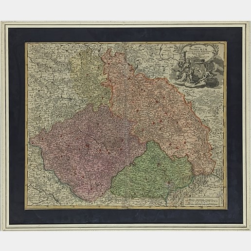 Johann Baptista Homann - Mapa - Země Království českého