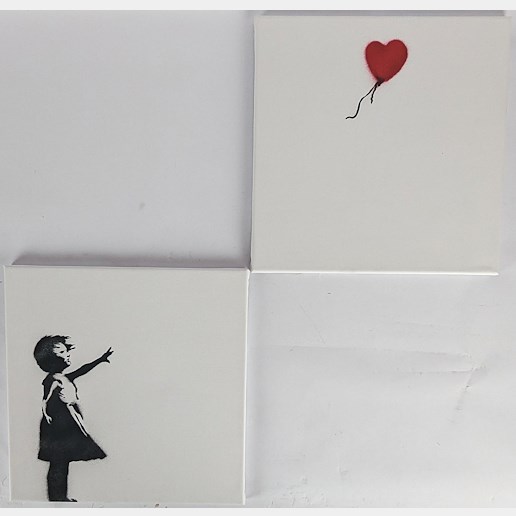 Banksy - Girl with Balloon (Diptych)