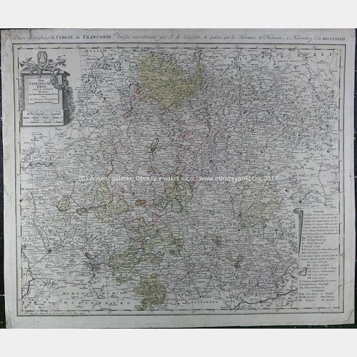 . - 2x Mapa Franky - Německo, r. 1782 a 18. stol.