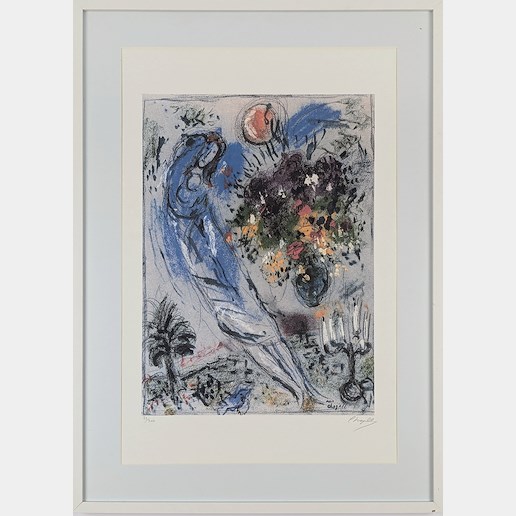 Marc Chagall - Láska při úplňku