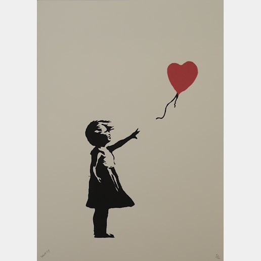 Banksy - Dívka s červeným balonkem