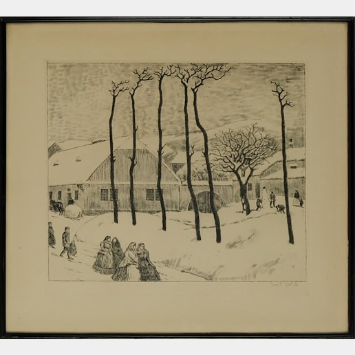 Emil Orlik - Zima v Oslavanech