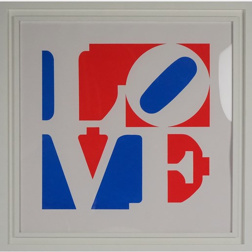 Vzadu přípis Robert Indiana - Love