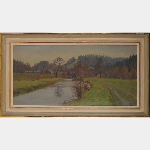 Josef Houdek - Řeka u vsi