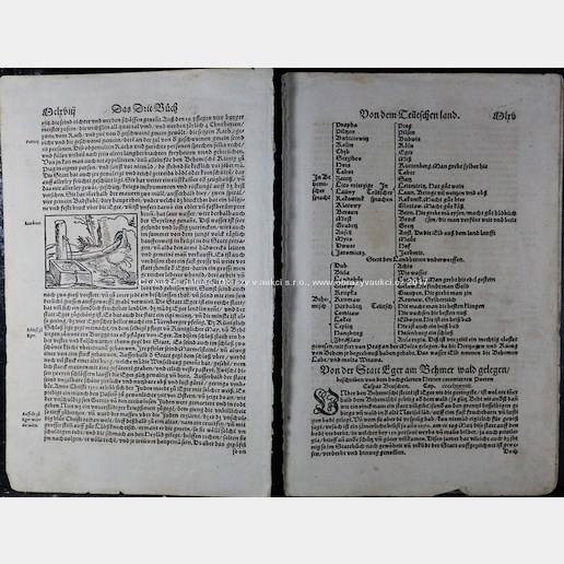 Sebastian Münster - Listy z knihy Cosmographia s českými náměty