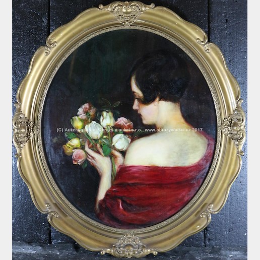 Adolf Heller - Dívka s růžemi
