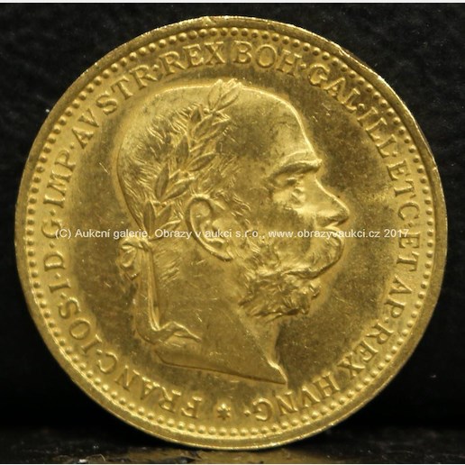 Zlatá mince - 20 Coronae, Franc Ios. I., 1895, Rakousko - Uhersko, ryzost 900/1000, hmotnost: 6,77 g