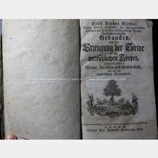 Ernst Anton Nicolai - Gedanken von der Erzeugung der Steine im menschlichen Körper, Insonderheit in den Nieren,der Urin und Gallenblase, und von den innerlichen Steincuren