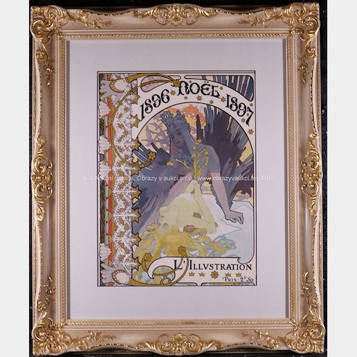 Alfons Mucha - Původní obálka časopisu L'illustration z roku 1896