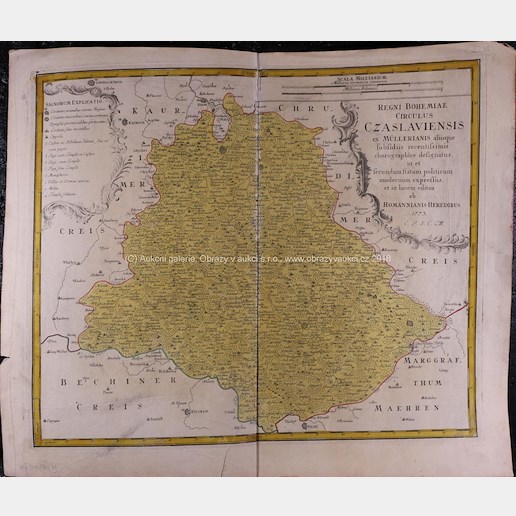 . - Regni Bohemiae Circulus Czaslaviensis 1773, Mapa okres Čáslavský
