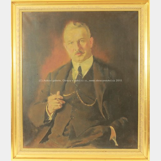Josef  Loukota - Portrét muže s viržinkem