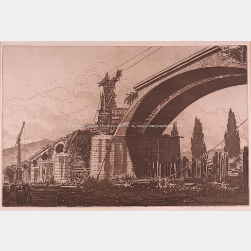 Jan Charles Vondrouš - Stavba mostu v Praze