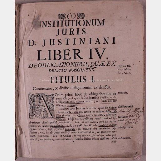 Justiniánský kodex - Institutionum Juris D. Justiniani, Kniha IV., O závazcích 