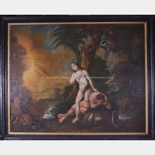středoevropský malíř přelomu 18-19. století - Adam a Eva