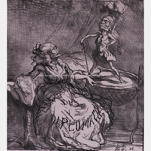 Honoré Daumier - J'ai en bien le bercer, impossible de l'endormir