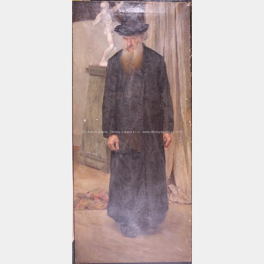 Josef Fiala - Oboustranný obraz: Židovský muž a Akt muže