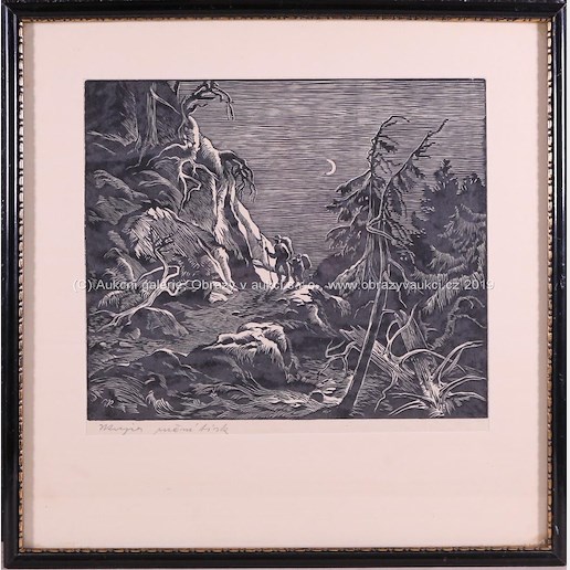 Josef Krejsa - Párové obrazy: Noční poutníci a Lesní jezero