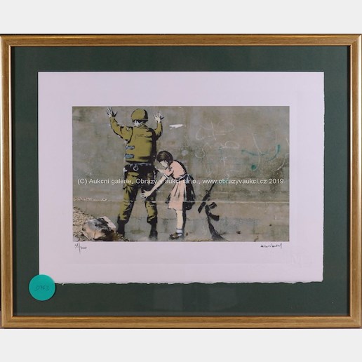 Banksy - Girl frisking Soldier