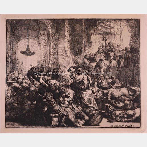Rembrandt van Rijn - Vyhnání z chrámu