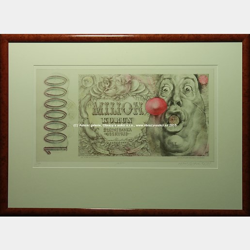 Oldřich Kulhánek - Funny money - soubor 8-mi litografií