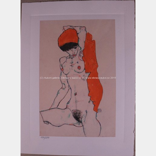 Egon Schiele - Standing nude
