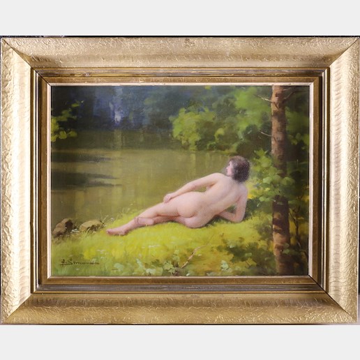 Alois Šimorda - Akt ženy u rybníka