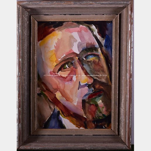 Kamil Linhart - Portrét Joachima Gasquetta (podle Paula Cézanne)