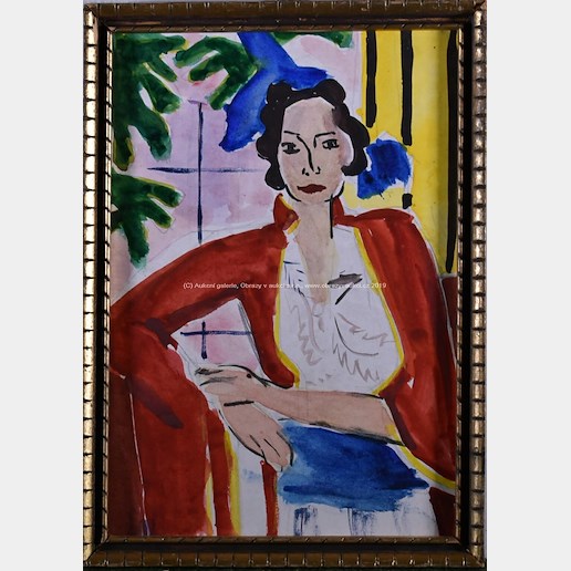 Kamil Linhart - Portrét mladé ženy (podle Henriho Matisse)