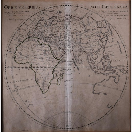 vydal G. Del'Isle 1714 - Orbis veteribus noti Tabula nova