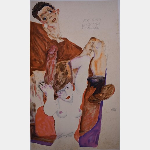Egon Schiele - Erotický motiv