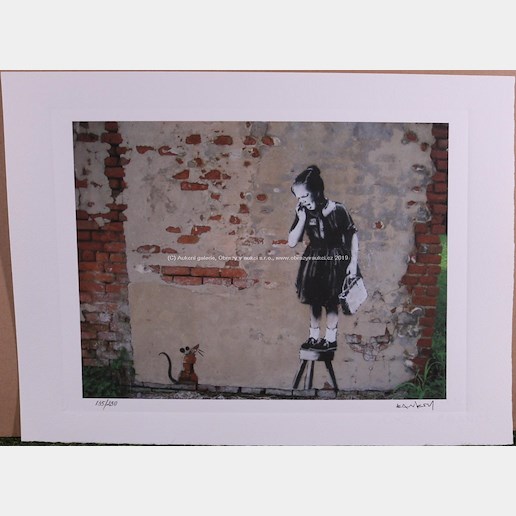 Banksy - Rat and girl