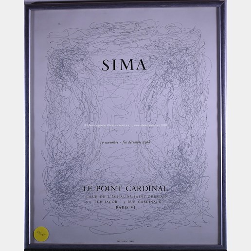 Josef Šíma - Plakát k výstavě Josefa Šímy v galerii Le Point Cardinal v Paříži