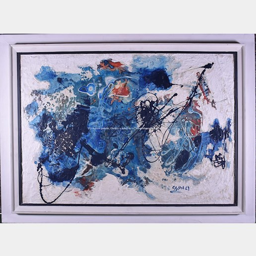 František Chaun - Modrá abstrakce