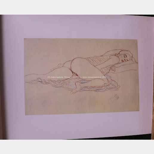 Gustav Klimt - Ležící dívka