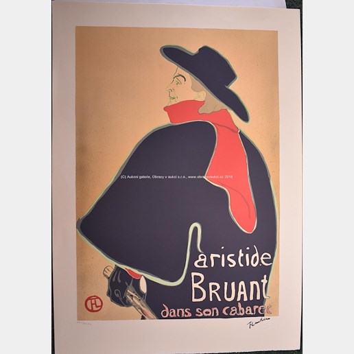 Henri de Toulouse Lautrec - Plakát Aristide Bruant dans son cabaret