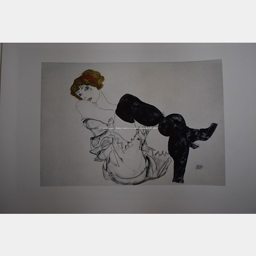 Egon Schiele - Woman in black stockings