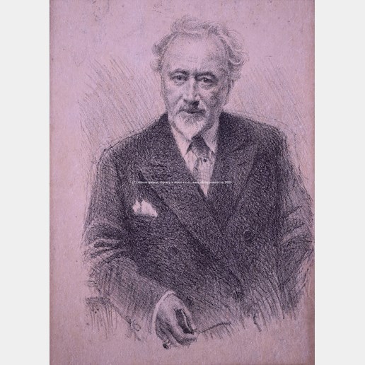 Max Švabinský - Autoportrét s dýmkou