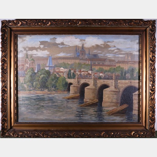 Václav Švarc - Pohled na Karlův most