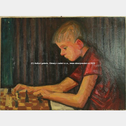 Josef Hvozdenský - Chlapec hrající šachy