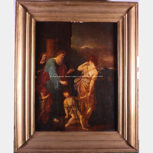 Pravděpodobně středoevropský malíř 18. stol. - Abraham vyhání Hagar (Zapuzení Hagar a Izmaela)