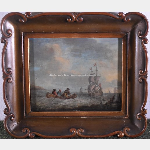 Nesignováno (středoevropský malíř druhé poloviny 19. století) - Rybáři na moři
