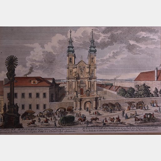 nesignováno - Klášter s kostelem 18.stol.